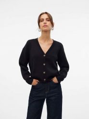 Vero Moda Kardigan w kolorze czarnym rozmiar: L. Czarne kardigany damskie Vero Moda, l, bez wzorów. Za 106.57 zł.