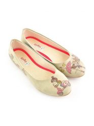 Goby Baleriny w kolorze beżowym ze wzorem rozmiar: 42. Brązowe balerinki damskie Goby, bez wzorów. Za 130.99 zł.