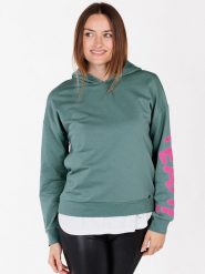 KEY LARGO Bluza "Yeah" w kolorze zielonym rozmiar: L. Zielone bluzy damskie KEY LARGO, l, bez wzorów, z kapturem. Za 114.17 zł.