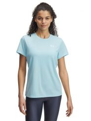 Under Armour Koszulka sportowa w kolorze błękitnym rozmiar: S. Niebieskie koszulki sportowe damskie Under Armour, s, bez wzorów, z materiału, bez ramiączek, outdoorowe. Za 74.81 zł.