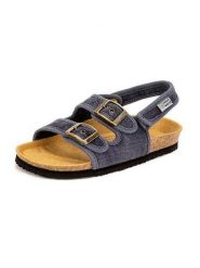 Natural world Sandały w kolorze granatowym rozmiar: 25. Niebieskie sandały damskie Natural World, bez wzorów, z otwartym noskiem, bez obcasa, bez zapięcia. Za 121.99 zł.