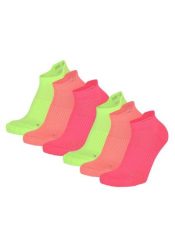 Skarpety Fitness unisex Sneaker – 6 szt. – Multi Neon. Żółte skarpetki damskie XTREME, bez wzorów, z materiału. Za 148.10 zł.