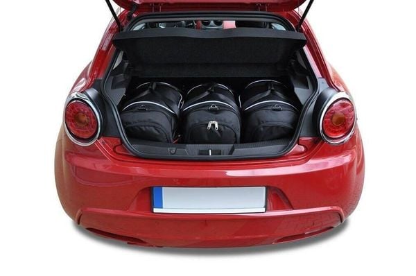 Torby Do Bagażnika Alfa Romeo Mito Hatchback 2008-2018 3Szt Kjust. Czarne torby podróżne KJUST, bez wzorów, z kauczuku. Za 711.00 zł.