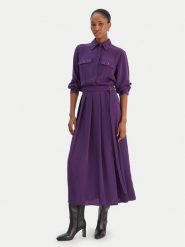 Liu Jo Sukienka koszulowa MF5145 T4241 Fioletowy Regular Fit. Fioletowe sukienki damskie Liu Jo, bez wzorów, z syntetyku, bez ramiączek. Za 859.99 zł.