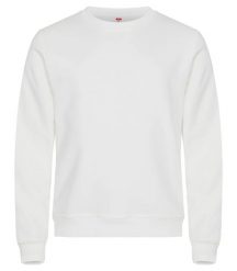 Clique Miami Roundneck - Unisex bluza z mieszanki bawełny – Off White. Białe bluzy damskie CLIQUE, xl, bez wzorów, z bawełny, bez kaptura. Za 164.49 zł.