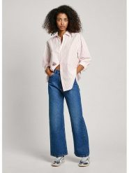 Pepe Jeans Koszula "Artemisa" w kolorze jasnoróżowo-białym rozmiar: XL. Białe koszule damskie Pepe Jeans, xl, bez wzorów, z bawełny, bez kołnierzyka, bez ramiączek. Za 215.21 zł.
