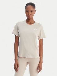 Adidas Koszulka techniczna Train Essentials 3-Stripes Workout JD6530 Beżowy Regular Fit. Brązowe koszulki damskie Adidas, l, bez wzorów, z syntetyku, bez kołnierzyka, bez ramiączek. Za 129.99 zł.