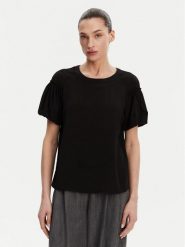 French Connection Bluzka 72LZP Czarny Regular Fit. Czarne bluzki damskie French Connection, xs, bez wzorów, z syntetyku, bez kołnierzyka, bez ramiączek. Za 159.99 zł.