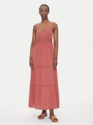 Vero Moda Sukienka letnia Quincy 10324588 Czerwony Regular Fit. Czerwone sukienki damskie Vero Moda, bez wzorów, z bawełny, bez ramiączek. Za 199.99 zł.