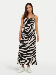 ONLY Sukienka letnia Nova 15347730 Czarny Regular Fit. Czarne sukienki damskie Only, bez wzorów, z wiskozy, bez ramiączek. Za 129.99 zł.