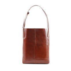 Shopperka damska FL29 ELVORIA brązowa. Brązowe shopper bag Solier, bez wzorów, ze skóry, na ramię, bez dodatków. Za 259.00 zł.