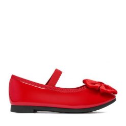 Baleriny DeeZee. Czerwone baleriny dziewczęce DeeZee, bez wzorów, bez obcasa, bez zapięcia. Za 59.99 zł.