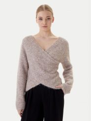 ONLY Sweter Zaggie 15376349 Beżowy Regular Fit. Brązowe swetry klasyczne damskie Only, l, z syntetyku, bez kołnierzyka. Za 159.99 zł.