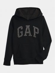 Gap Bluza 794528-00 Czarny Regular Fit. Czarne bluzy dziewczęce GAP, bez wzorów, z bawełny, bez ramiączek, bez kaptura. Za 99.99 zł.