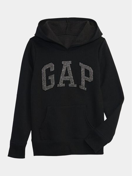 Gap Bluza 794528-00 Czarny Regular Fit. Czarne bluzy dziewczęce GAP, bez wzorów, z bawełny, bez ramiączek, bez kaptura. Za 159.99 zł.
