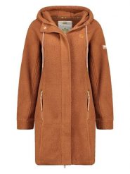 Geographical Norway Płaszcz polarowy "Tartine" w kolorze karmelowym rozmiar: S. Brązowe płaszcze damskie Geographical Norway, s, bez wzorów, z polaru, bez kaptura. Za 175.26 zł.