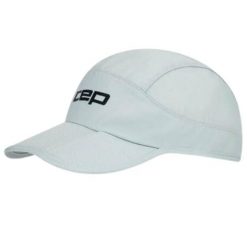 Sportowa czapka z daszkiem do biegania unisex lekka regulowana CORE Run CEP. Szare czapki z daszkiem damskie CEP, bez wzorów. Za 114.00 zł.