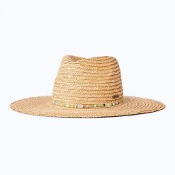 Kapelusz damski Rip Curl Premium Surf Straw Panama. Brązowe kapelusze damskie Rip Curl, bez wzorów, z materiału, eleganckie. Za 138.85 zł.