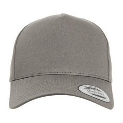 Klasyczna 5panelowa Czapka Z Daszkiem. Szare czapki z daszkiem damskie FLEXFIT, bez wzorów. Za 72.99 zł.
