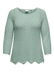 ONLY Carmakoma Sweter w kolorze miętowym rozmiar: XL-54. Zielone swetry klasyczne damskie Only Carmakoma, xl, ze splotem, bez kołnierzyka. Za 74.63 zł.