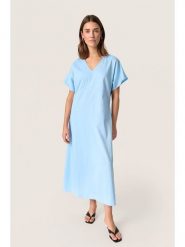 Soaked in Luxury Sukienka w kolorze błękitnym rozmiar: XXL. Niebieskie sukienki damskie Soaked in Luxury, bez wzorów, z bawełny, bez ramiączek. Za 173.99 zł.