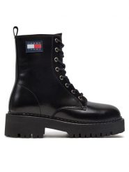 Tommy Jeans Trapery Urban Tommy Jeans Lace Up Boot EN0EN01995 Czarny. Czarne trapery damskie Tommy Jeans, z jeansu, bez zapięcia. Za 499.99 zł.