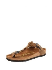 Comfortfusse Skórzane japonki w kolorze beżowym rozmiar: 40. Brązowe klapki damskie Comfortfüße, bez wzorów, z otwartym noskiem, bez obcasa, bez zapięcia. Za 252.99 zł.