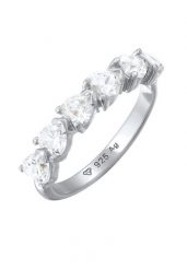Elli Pierścionek z Kamieniami Damskie Serce Cyrkonia Biały 925 Sterling Silver Walentynkowy Pierścionki 1 ct. Białe pierścionki damskie Elli, z cyrkonią, srebrne. Za 173.39 zł.