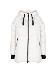 Geox Kurtka "Hoara" | W2628N T2941 | Kobieta | Biały. Białe kurtki damskie Geox, bez wzorów, z poliesteru, z kapturem. W wyprzedaży za 579.00 zł.