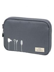 Troika Torba w kolorze szarym na kable - 23,5 x 17 x 3,5 cm rozmiar: onesize. Szare torby podróżne Troika, bez wzorów, z materiału. Za 96.14 zł.