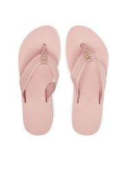 Tommy Hilfiger Japonki Hilfiger Webbing Beach Sandal FW0FW08515 Różowy. Czerwone klapki damskie Tommy Hilfiger, bez wzorów, z materiału, bez obcasa, bez zapięcia. Za 139.99 zł.
