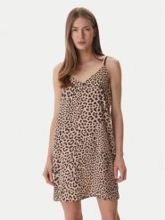 DKNY Koszula nocna YI60099 Beżowy Regular Fit. Brązowe koszule nocne i halki DKNY, bez wzorów, z syntetyku, bez ramiączek. Za 279.99 zł.