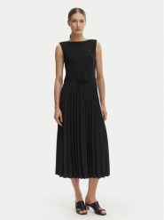 Tommy Hilfiger Sukienka codzienna WW0WW49312 Czarny Regular Fit. Czarne sukienki damskie Tommy Hilfiger, bez wzorów, z syntetyku, bez ramiączek. Za 649.99 zł.