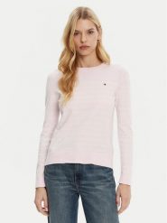 Tommy Hilfiger Sweter WW0WW44984 Różowy Regular Fit. Czerwone swetry klasyczne damskie Tommy Hilfiger, xxs, z syntetyku, bez kołnierzyka. Za 309.99 zł.