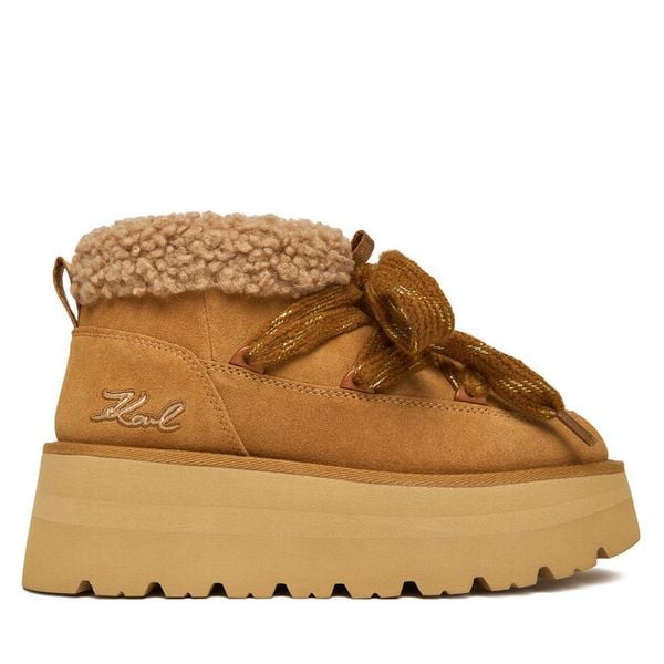 Śniegowce KARL LAGERFELD. Brązowe śniegowce damskie KARL LAGERFELD. Za 699.99 zł.