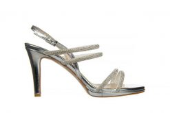 Sandały Bayla-187 587-1729 Silver 187100, Srebrny, Skóra ekologiczna - 41. Szare sandały damskie Bayla, bez wzorów, z lakierowanej skóry, bez obcasa, bez zapięcia. W wyprzedaży za 152.10 zł.