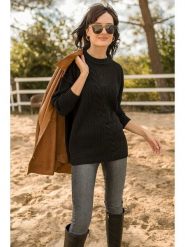 Milan Kiss Sweter w kolorze czarnym rozmiar: M. Czarne swetry klasyczne damskie Milan Kiss, m, z wełny, bez kołnierzyka. Za 127.35 zł.