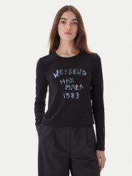 Weekend Max Mara Bluzka Renoir 2525946032 Czarny Regular Fit. Czarne bluzki damskie Weekend Max Mara, l, bez wzorów, z bawełny, bez kołnierzyka, bez ramiączek. Za 519.99 zł.