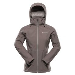 Kurtka damska trekkingowa softshell Alpine Pro Hoora 2. Brązowe kurtki sportowe damskie Alpine Pro, bez wzorów, z softshellu, bez kaptura. W wyprzedaży za 499.00 zł.