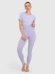 4F Legginsy do jogi i pilatesu szybkoschnące damskie - niebieskie L. Niebieskie legginsy sportowe damskie 4F, l, bez wzorów, z dzianiny, z podwyższonym stanem, na jogę i pilates. Za 169.99 zł.