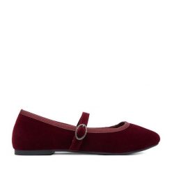 Baleriny DeeZee. Czerwone baleriny dziewczęce DeeZee, bez wzorów, bez obcasa, bez zapięcia. Za 59.99 zł.