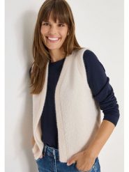 Cecil Kamizelka w kolorze kremowym rozmiar: XS. Brązowe kamizelki damskie Cecil, xs, bez wzorów, bez kaptura. Za 139.87 zł.