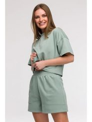 Be Wear Szorty dresowe w kolorze miętowym rozmiar: L. Zielone szorty damskie Be Wear, bez wzorów, z dresówki. Za 158.10 zł.