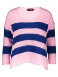 Miss goodlife Sweter w kolorze jasnoróżowo-granatowym rozmiar: M. Niebieskie swetry klasyczne damskie miss goodlife, m, z wełny, bez kołnierzyka. Za 122.96 zł.