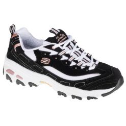 Buty sportowe Sneakersy damskie, D'Lites Devoted Fan. Czarne obuwie sportowe casual damskie Skechers, trekkingowe. Za 289.99 zł.