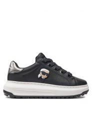 KARL LAGERFELD Sneakersy KL67530 Czarny. Czarne obuwie sportowe damskie KARL LAGERFELD, ze skóry, bez zapięcia. Za 659.99 zł.