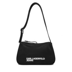 Torebka Karl Lagerfeld Jeans. Czarne torebki klasyczne damskie Karl Lagerfeld Jeans, z jeansu, bez dodatków. Za 509.99 zł.