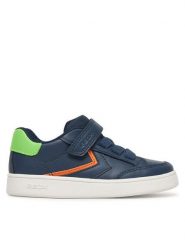 Geox Sneakersy J Eclyper Boy J55LSA 05411 CB43S M Granatowy. Niebieskie buty sportowe chłopięce Geox, ze skóry, bez zapięcia. Za 199.99 zł.