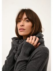 Just Cashmere Kaszmirowy szal-koło "Hutton" w kolorze antracytowym - 65 x 50 cm rozmiar: onesize. Czarne szaliki damskie Just Cashmere, bez wzorów, z kaszmiru. Za 285.49 zł.