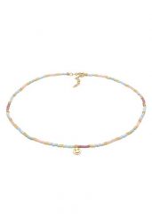 Elli Damski choker z zawieszką z smiling face ze szklanych koralików w kolorze pastelowym z pozłacanego srebra próby 925 Sterling Silver Naszyjniki 1. Szare bransoletki damskie Elli, pozłacane. Za 283.99 zł.